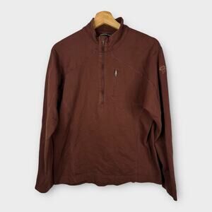 Mountain Hardwear Mens size Medium Norse Peak 1/2 Zip Pullover Brown om4241